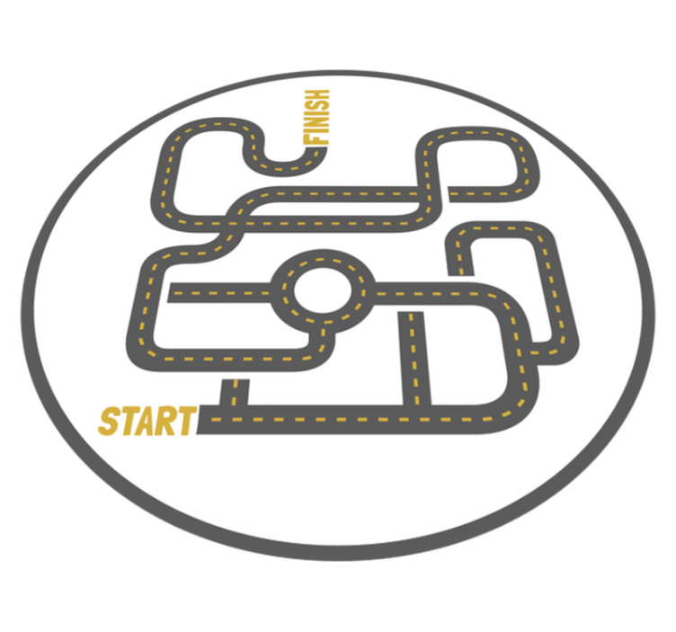 Alfombra carreteras ciudad redonda - TenVinilo