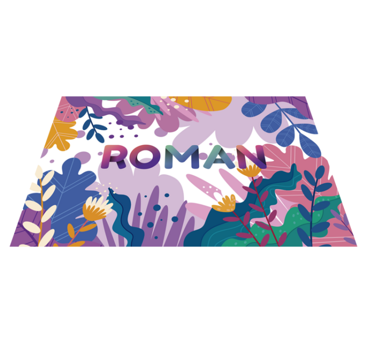 Alfombra vinílica personalizable botánico personalizado - TenVinilo