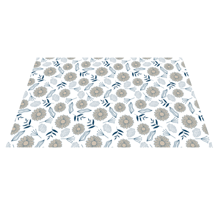 Alfombra vinílica flores motivo botánico floral - TenVinilo
