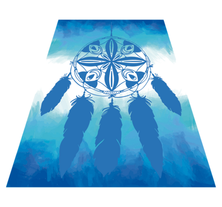 Alfombra vinilo azul atrapasueños - TenVinilo