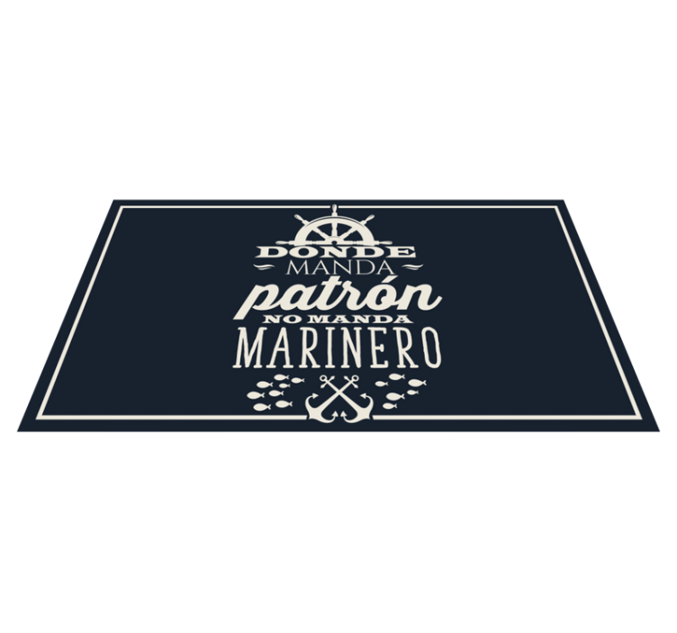 Alfombra vinílica frase donde hay patrón - TenVinilo