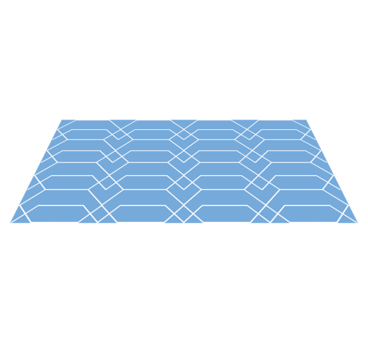 Alfombra vinílica geométrica líneas geométricas azules - TenVinilo