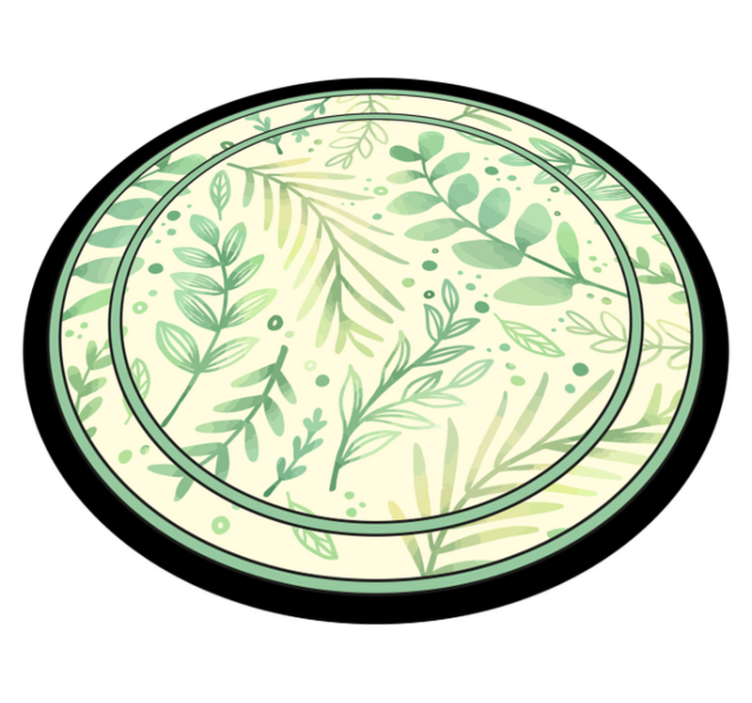 Alfombra vinílica flores acento con motivo botánico - TenVinilo