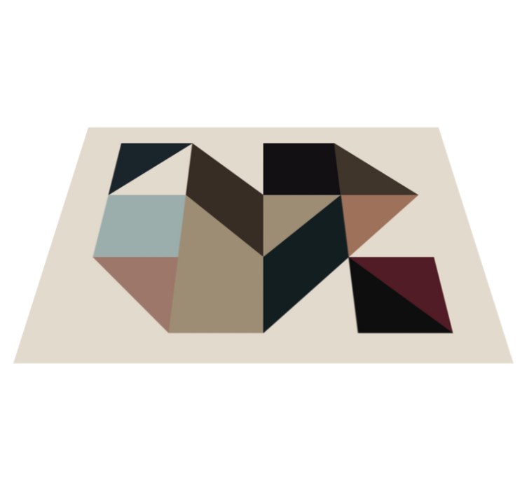 Alfombra vinilo geométrica triángulos nórdicos - TenVinilo