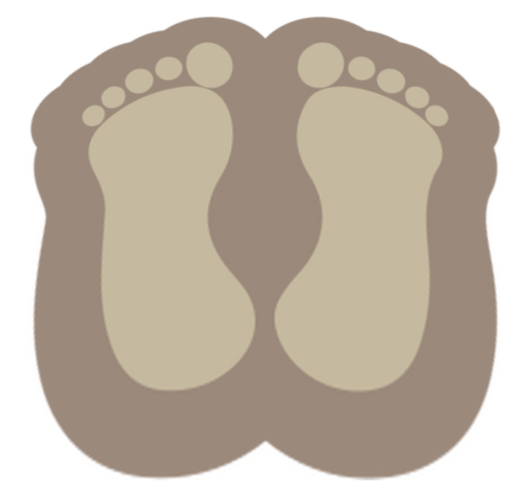 Alfombra vinílica bebé contornos de huella - TenVinilo