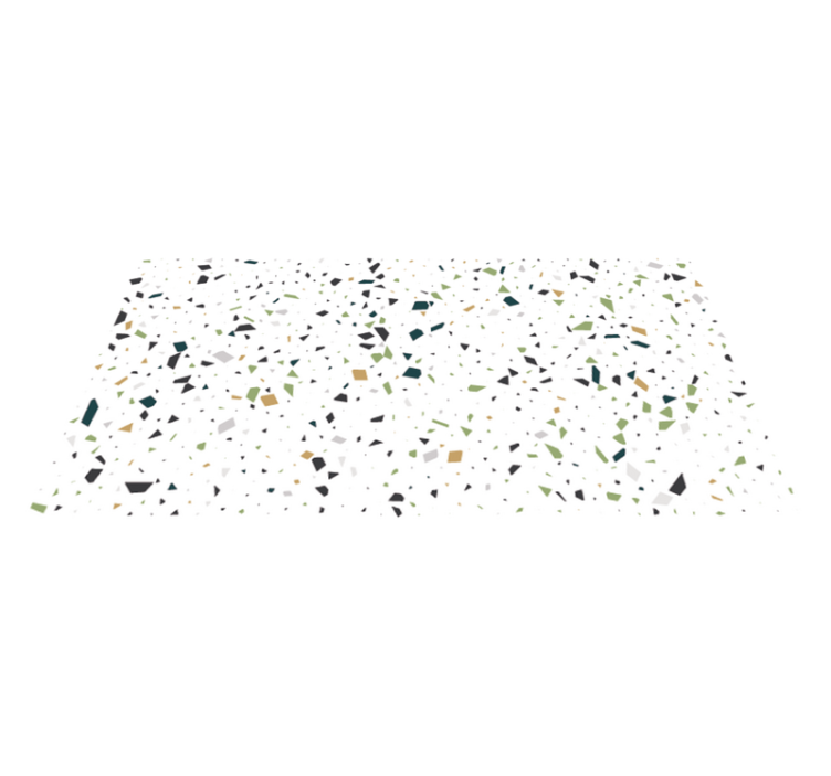 Alfombra vinílica baño blanca con puntos - TenVinilo