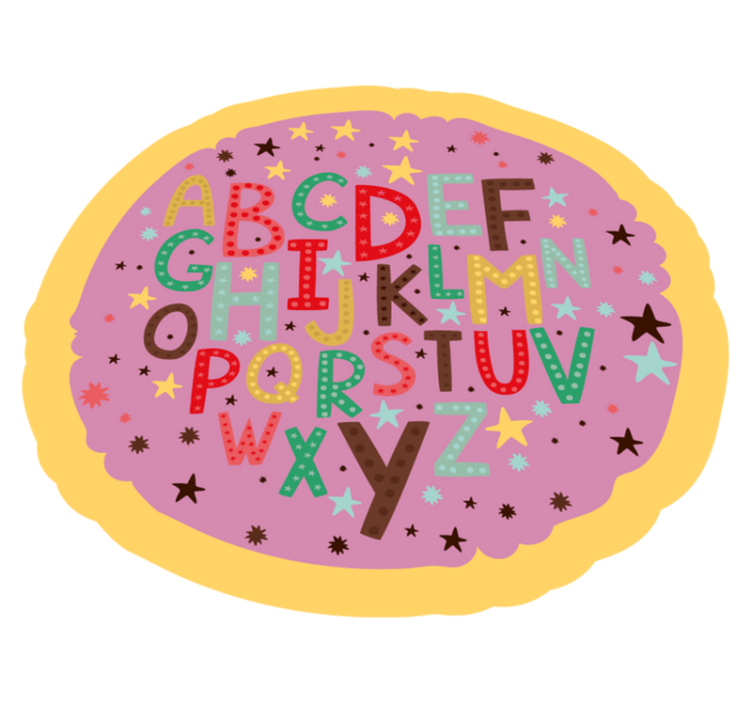 Alfombra vinílica abecedario Alfabeto colorido - TenVinilo