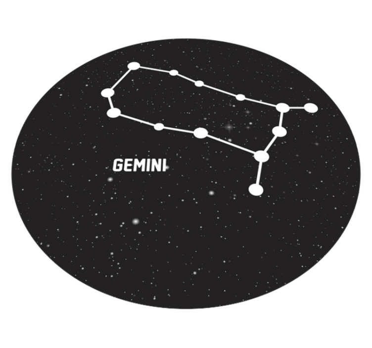 Alfombra vinílica de estrellas constelación de géminis - TenVinilo