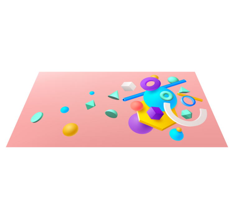 Alfombras vinílicas modernas Formas 3d básicas - TenVinilo