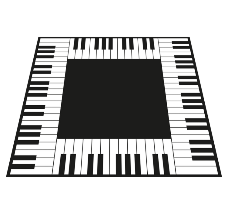 Alfombra vinílica juegos distribución del teclado del piano - TenVinilo