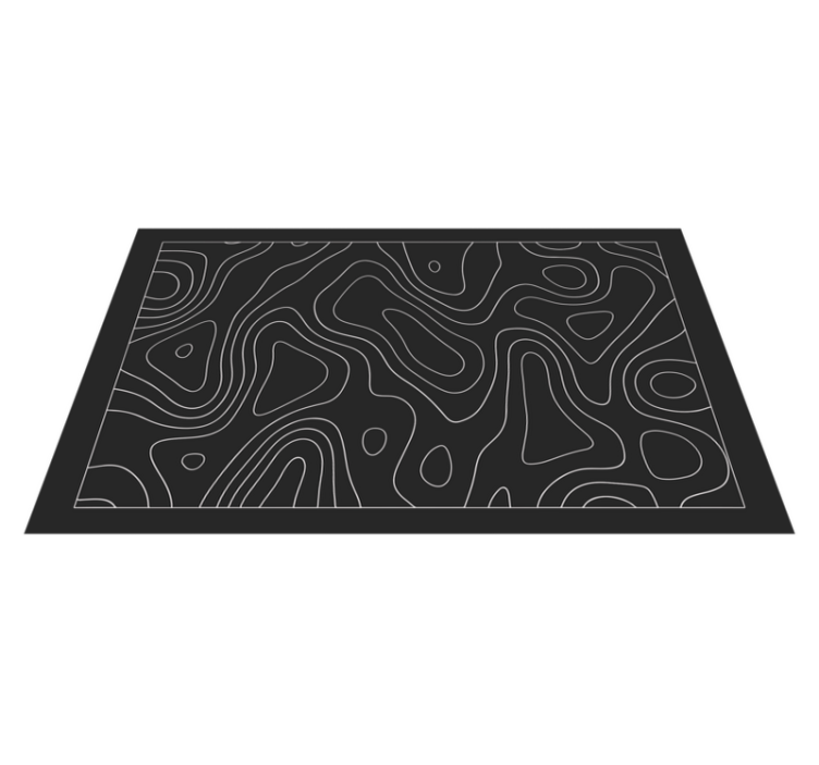 Alfombra de vinilo geométrica en blanco y negro - TenVinilo