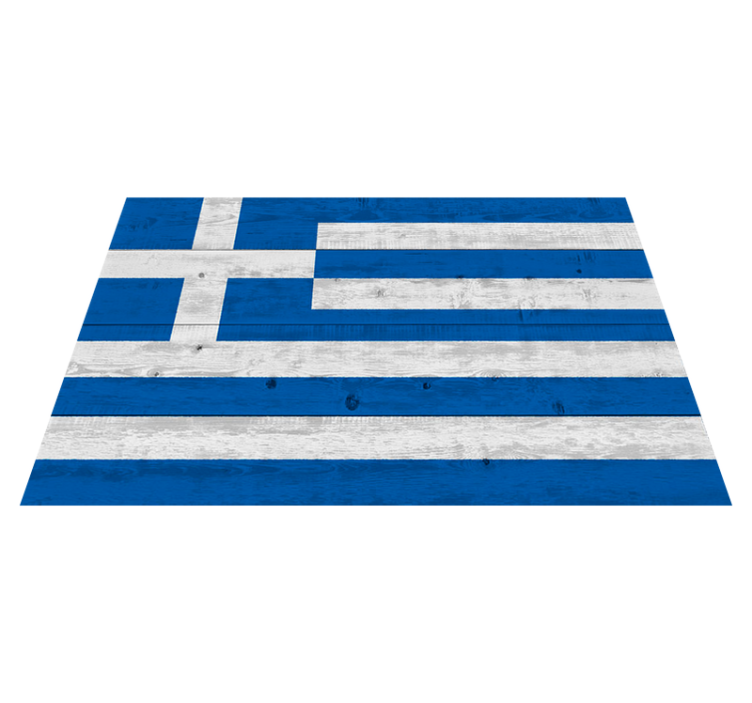 Alfombra vinílica textura madera Bandera griega de madera - TenVinilo