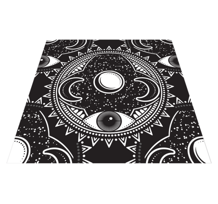 Alfombra vinílica mandala Tema del zodiaco mandala - TenVinilo