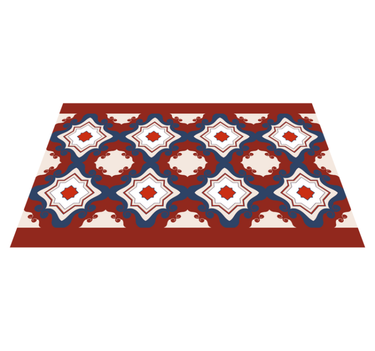 Alfombra vinilo azulejos rojos vintage - TenVinilo