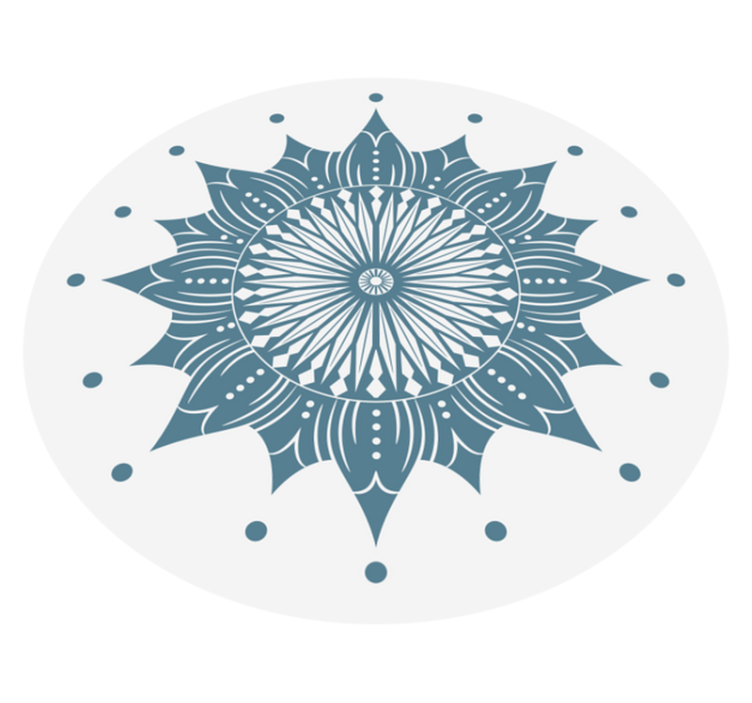 Alfombra vinílica mandala floral intrincado - TenVinilo