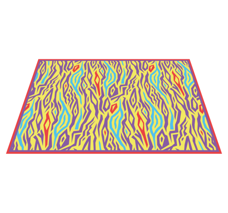 Alfombra vinílica geométrica rayas de cebra abstractas - TenVinilo