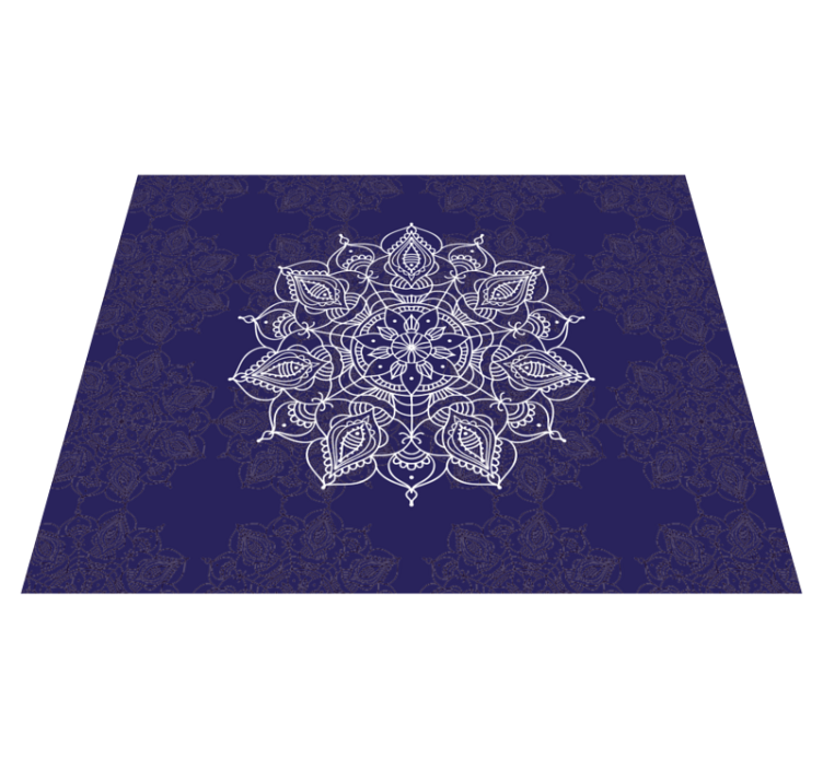 Alfombra vinílica mandala flor loto espiritual  - TenVinilo
