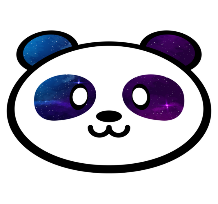 Aflombra vinílica animales Anime galaxy panda - TenVinilo