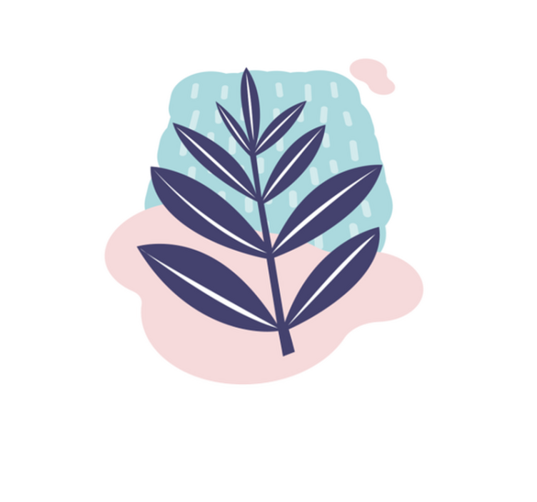 Alfombra vinílica dormitorio Hoja abstracta - TenVinilo