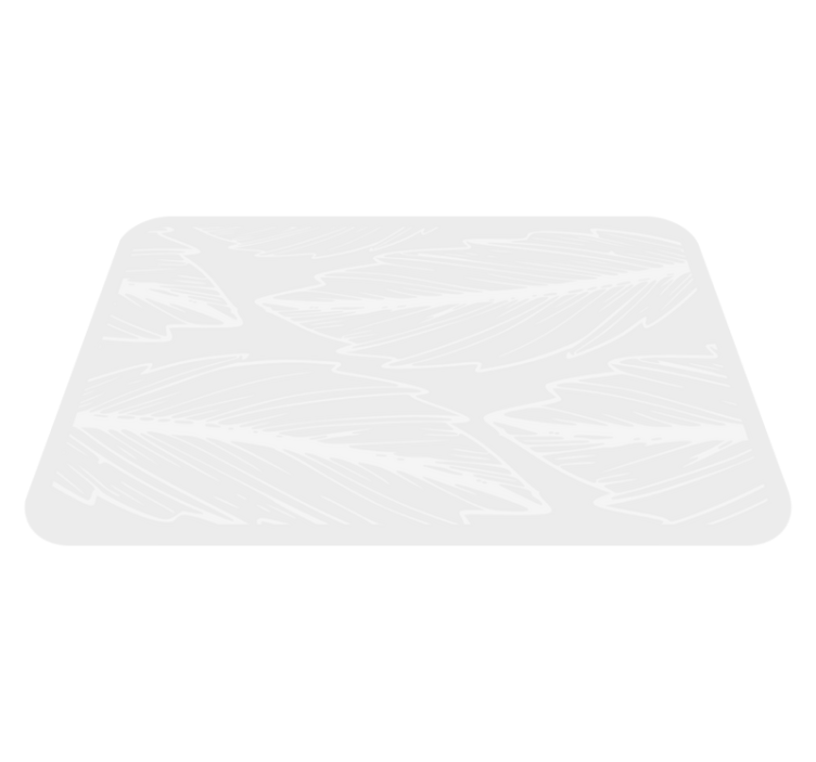 Alfombras vinílicas modernas Hoja gris y blanca - TenVinilo