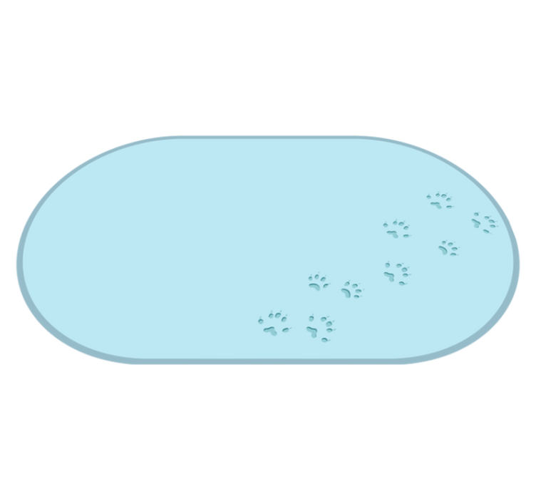 Alfombra vinílica nórdica Huella congelada - TenVinilo