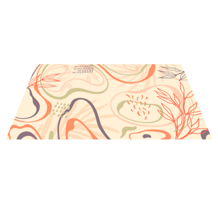 Alfombra vinílica nórdica de hojas  - TenVinilo