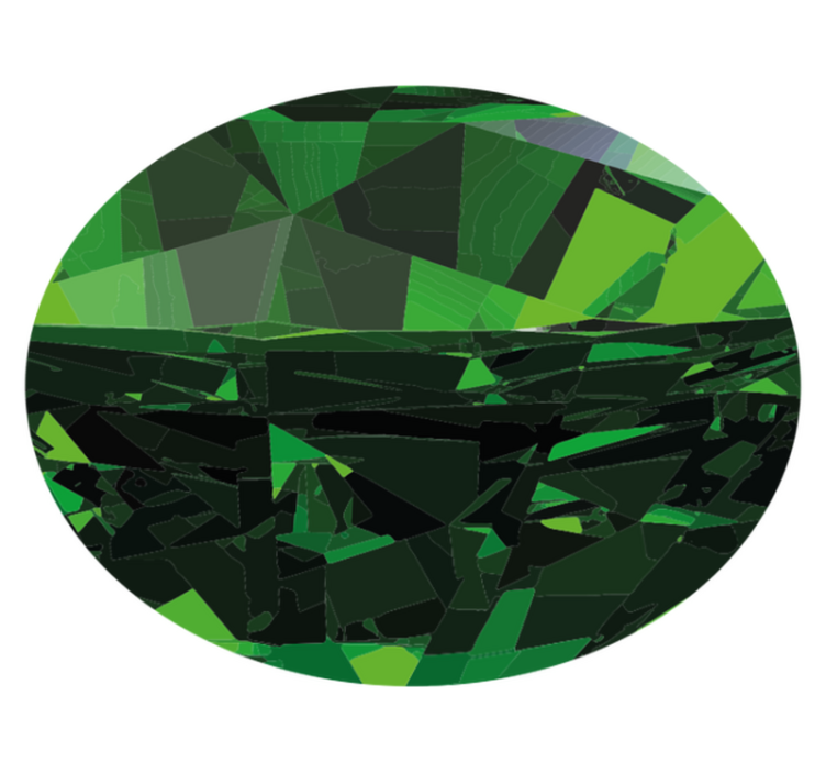 Alfombra vinílica imitación facetas verdes geométricas - TenVinilo