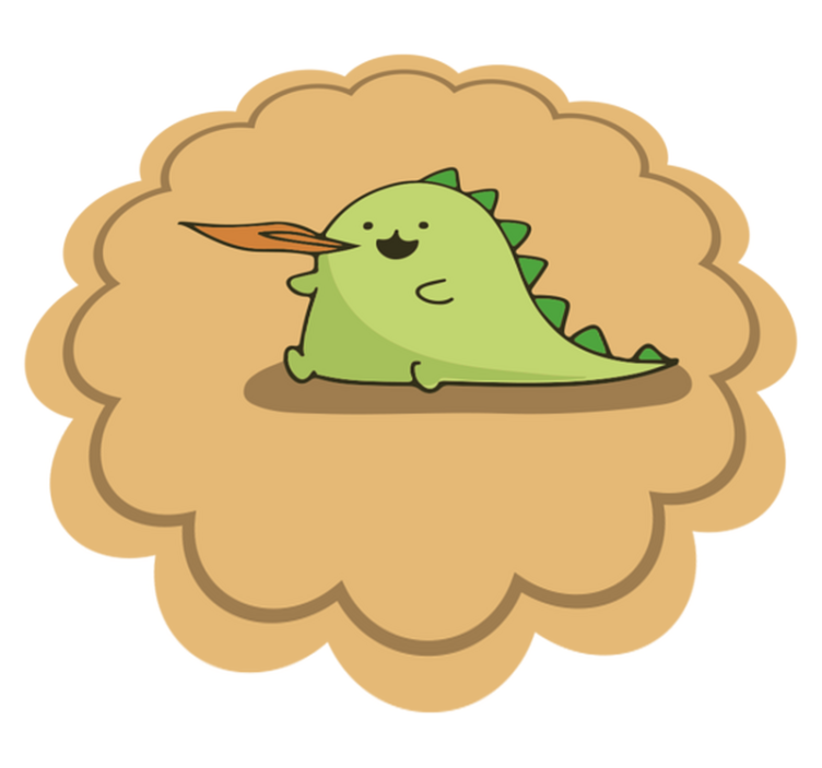 Alfombra de vinilo infantil Dinosaurio dibujos - TenVinilo