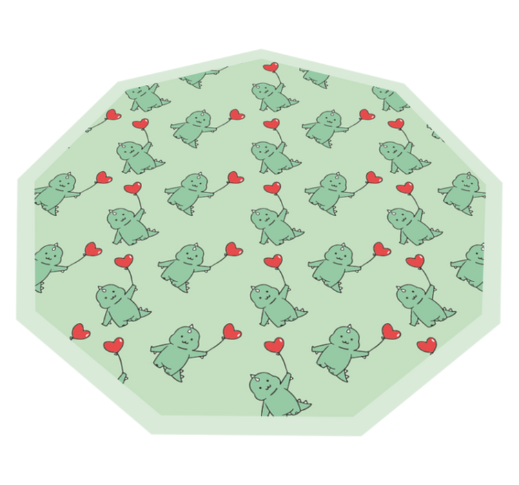 Alfombra vinilo infantil dinosaurio con globo - TenVinilo