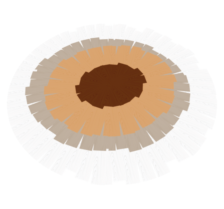 Alfombra vinilo mosaico corteza marrón y blanco - TenVinilo