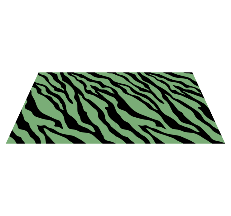 Alfombra vinílica animal print Diseño de cebra verde - TenVinilo