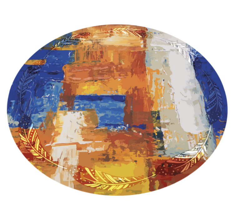 Alfombra vinílica minimalista fusión de colores abstractos - TenVinilo