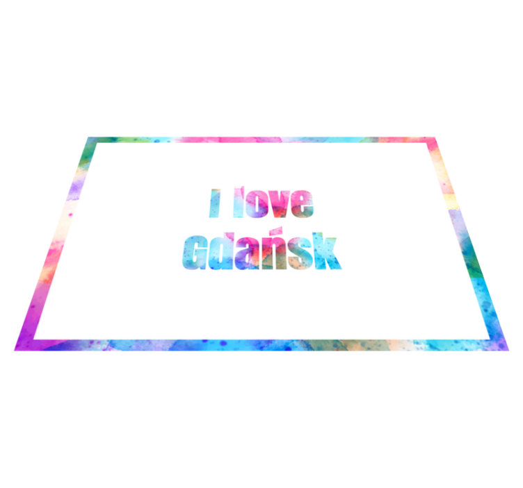 Alfombra vinílica con frase Amo gdańsk - TenVinilo
