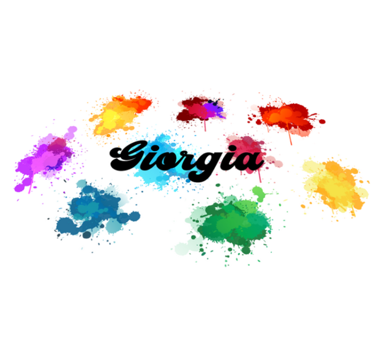 Alfombra vinílica con nombre pinceladas splash - TenVinilo