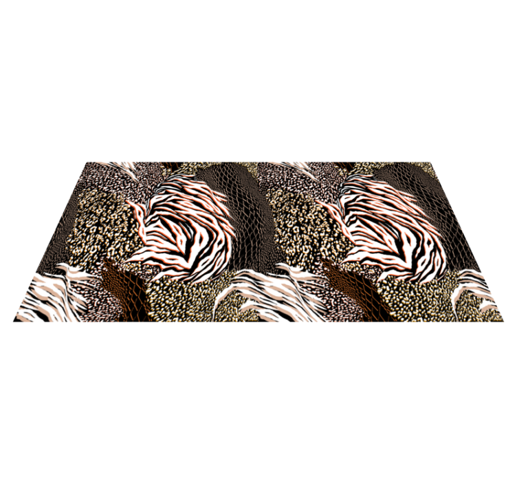 Alfombra vinílica animal print leopardo y tigre - TenVinilo