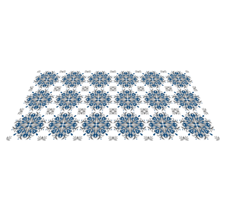 Alfombras vinílica azulejos marroquíes azules - TenVinilo