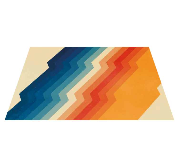 Alfombra vinílica rayas de los 70 - TenVinilo