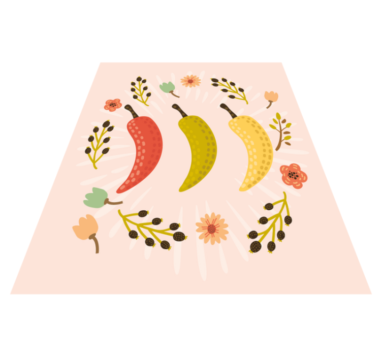 Alfombra vinílica cocina chiles de colores - TenVinilo