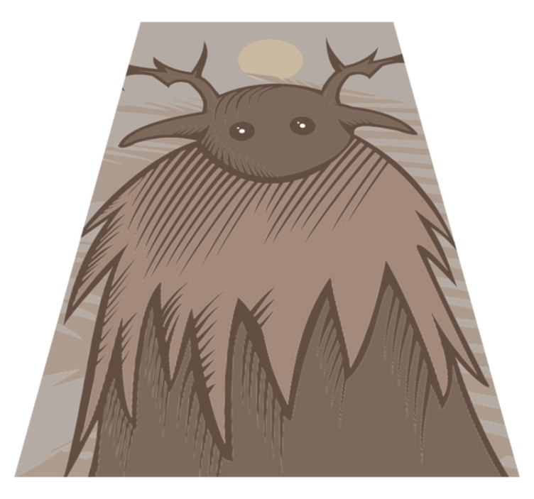 Alfombra de vinilo étnica Troll kittelsen - TenVinilo