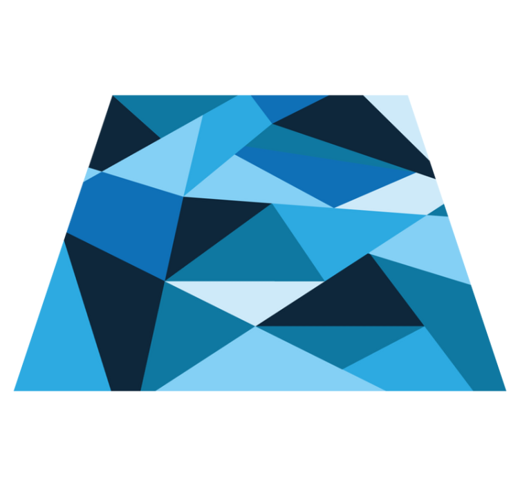 Alfombra vinílica nórdica Triángulos nórdicos de rayas azules - TenVinilo