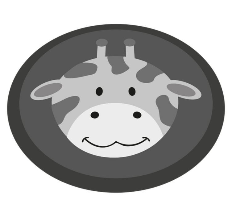 Alfombra vinílica bebé jirafa infantil gris - TenVinilo