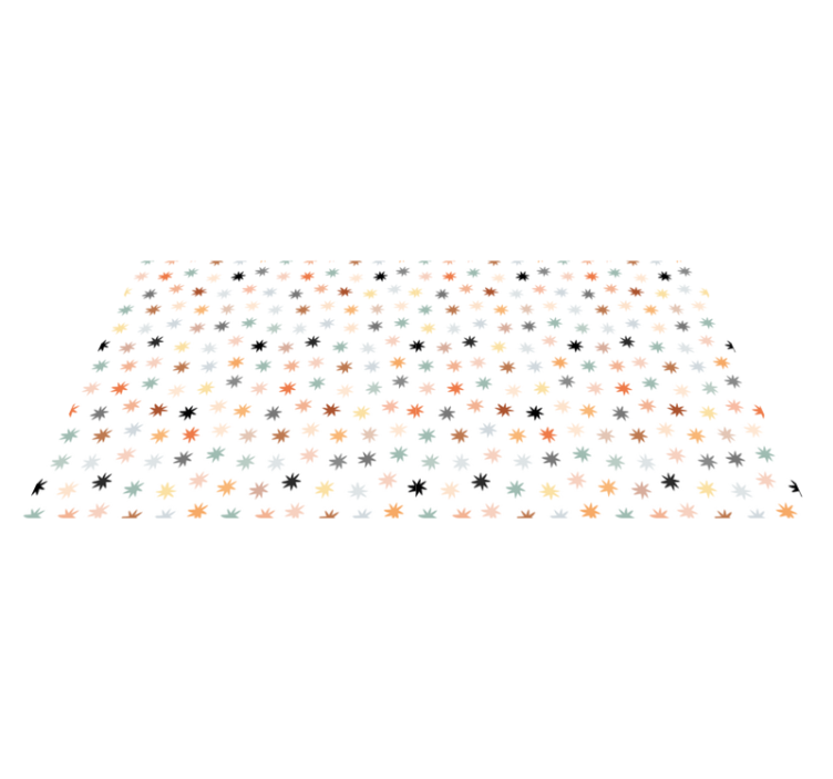 Alfombra vinílica de estrellas patrón colorido - TenVinilo