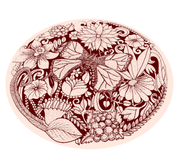 Alfombra vinílica flores diseño de ala delicada - TenVinilo