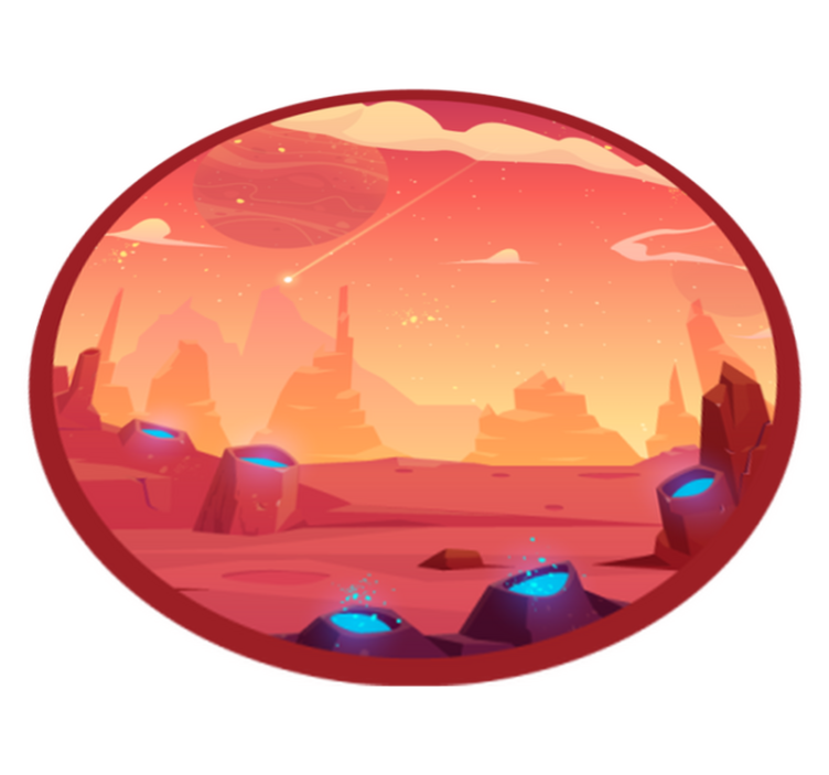 Alfombra vinílica de estrellas escena cósmica del desierto - TenVinilo