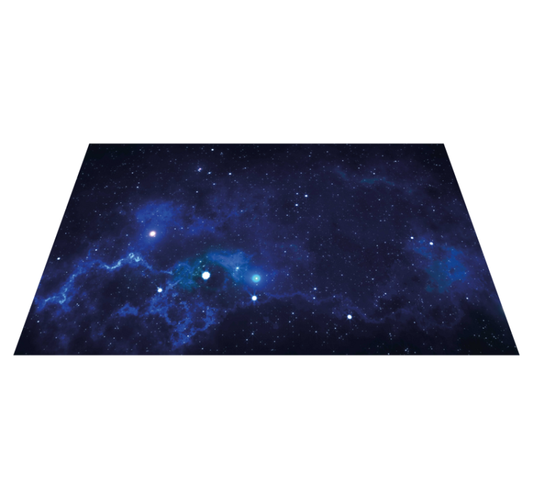 Alfombras vinílicas modernas Estrellas brillantes con lugar azul - TenVinilo