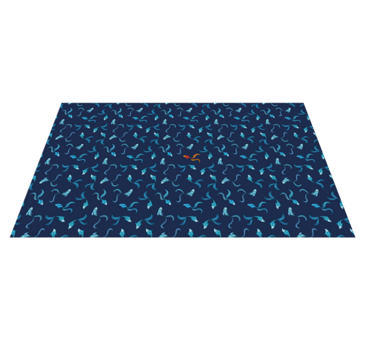 Aflombra vinílica animales Uno de cada mil peces naranjas - TenVinilo