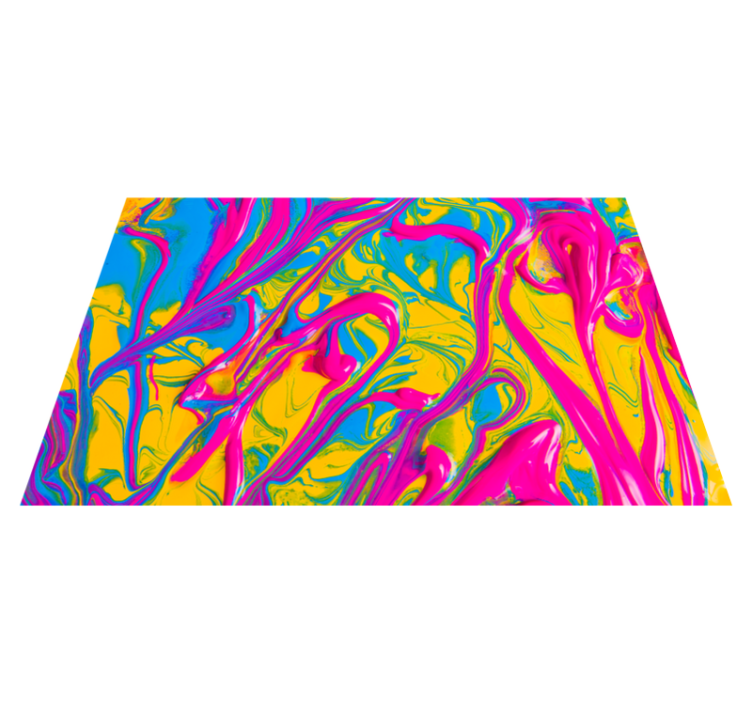 Alfombra vinílica moderna patrones de remolinos vibrantes - TenVinilo