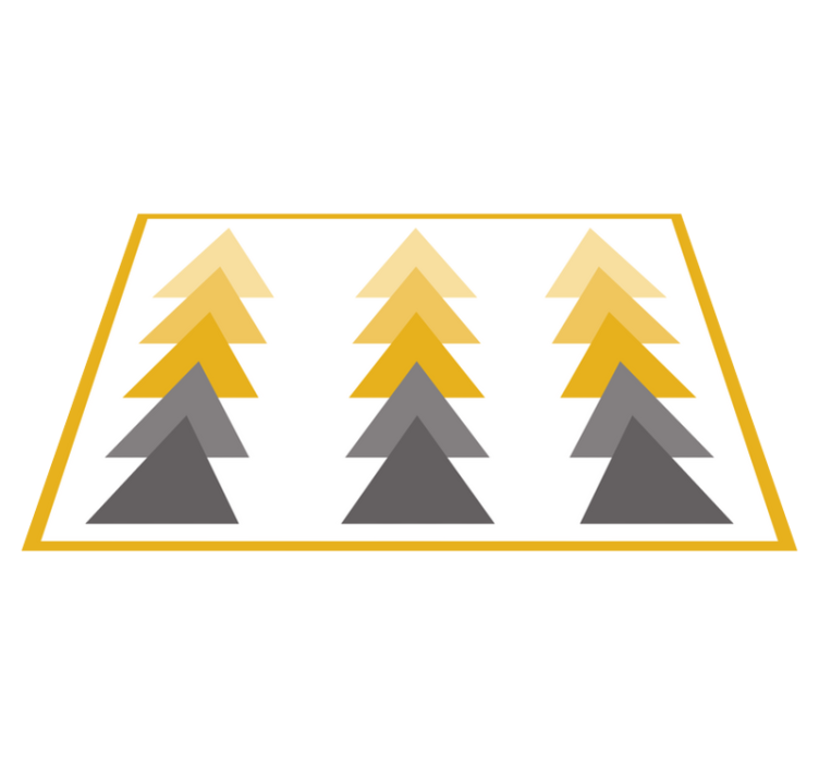 Alfombra vinílica geométrica cascada de colores triangular - TenVinilo