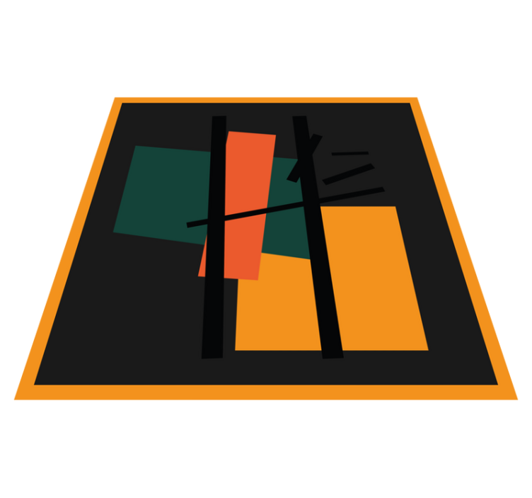 Alfombra de vinilo geométrica Cuadrados y rectángulos arte abstra - TenVinilo