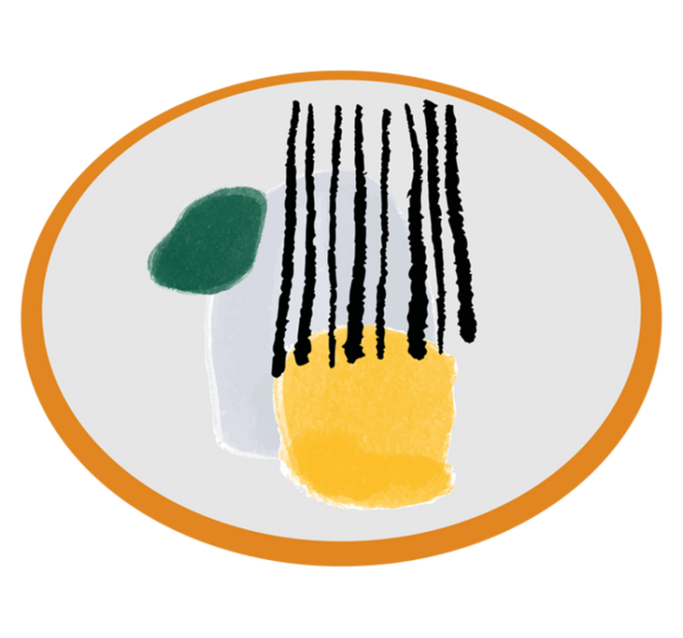 Alfombra de vinilo geométrica Pintura arte abstracto - TenVinilo